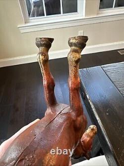 Large Vintage Hubley Cast Iron Horse Door Stop HEAVY! Almost 6 lbs