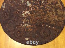 Large vintage 12lb cast iron sign Firemen's I. Co-displayed many years condition