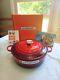Le Creuse Risotto Pot 3.5 Qt. Red Cerise Cast Iron Brand New