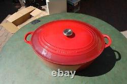 Le Creuset 15.5 Qt #40 Oval Dutch Oven Goose Pot Cast Iron Red