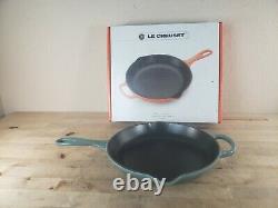 Le Creuset 26 10 1/4 Enamel Cast Iron Round Skillet Fry Pan Handle 2 Spout