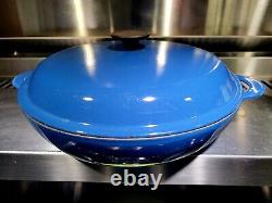 Le Creuset #30 3.5 qt. Cast Iron Braiser Dutch Oven in Blue Enamel