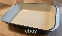 Le Creuset #40 Roaster Blue Lasagna Pan Enamel Cast Iron Baking Casserole Dish