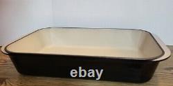 Le Creuset #40 Roasting Casserole Lasagna Pan 16 Black Flame Enamel Cast