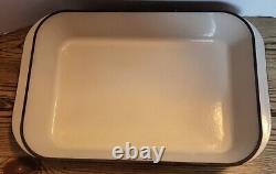 Le Creuset #40 Roasting Casserole Lasagna Pan 16 Black Flame Enamel Cast