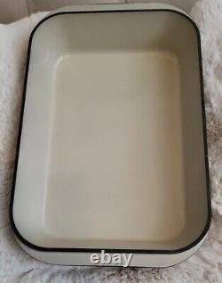 Le Creuset #40 Roasting Casserole Lasagna Pan 16 Black Flame Enamel Cast