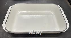 Le Creuset #40 White Enamel Cast Iron Baking Roasting Casserole Lasagna Pan Dish