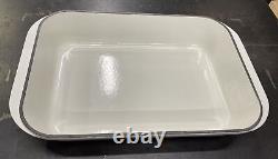 Le Creuset #40 White Enamel Cast Iron Baking Roasting Casserole Lasagna Pan Dish