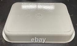 Le Creuset #40 White Enamel Cast Iron Baking Roasting Casserole Lasagna Pan Dish