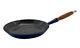 Le Creuset Blue Cast Iron Skillet #26 Early Model With Glissemail Interior France