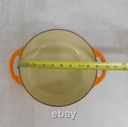 Le Creuset Cast Iron 2.75 Quart Shallow Round Dutch Oven, Flame Orange New