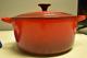 Le Creuset Cast Iron Dutch Oven Made In France Red With Lid #22 3.5 Quart