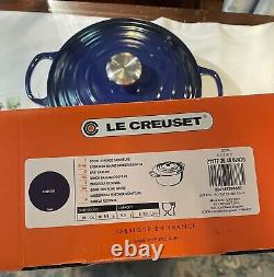 Le Creuset Cast Iron Round Dutch Oven 5.5 Qt Indigo Blue