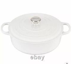 Le Creuset Cast Iron Round Wide Dutch Oven 11.75Inch, 6.75qt, Made In France