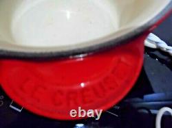 Le Creuset Enamel Cast Iron Cerise Sauce Pan Lid1.25qt #16 Phenolic Handle Knob