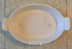 Le Creuset Enameled Cast Iron Au Gratin or Finishing Pan Large 11 White #24