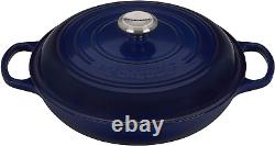 Le Creuset Enameled Cast Iron Signature Braiser, 5 Qt, Indigo