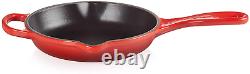 Le Creuset Enameled Cast Iron Signature Iron Handle Skillet, 6.33 (1/2 Qt.), Ce