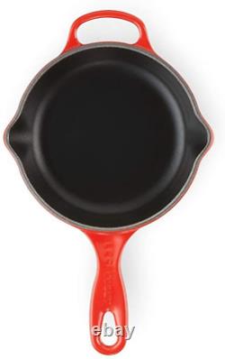 Le Creuset Enameled Cast Iron Signature Iron Handle Skillet, 6.33 (1/2 Qt.), Ce