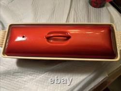 Le Creuset Enameled Cast Iron Terrine Pate Bread 2 Qt CHERRY With Lid #32