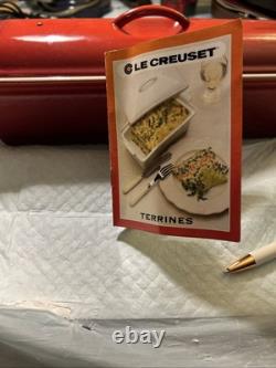 Le Creuset Enameled Cast Iron Terrine Pate Bread 2 Qt CHERRY With Lid #32