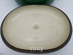 Le Creuset Enzo Mari La Mama Dutch Oven #29 Forest Green 5Qt Oval Pot Vintage