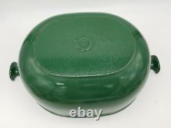 Le Creuset Enzo Mari La Mama Dutch Oven #29 Forest Green 5Qt Oval Pot Vintage