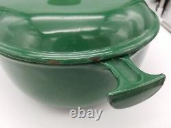 Le Creuset Enzo Mari La Mama Dutch Oven #29 Forest Green 5Qt Oval Pot Vintage