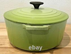 Le Creuset Kiwi Green 24 CM 4.5 Quart Round Cast Iron Dutch Oven Retired Color