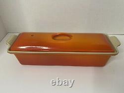 Le Creuset Orange Enamel Cast Iron 32 Pate Loaf Pan Made in France