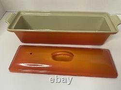 Le Creuset Orange Enamel Cast Iron 32 Pate Loaf Pan Made in France