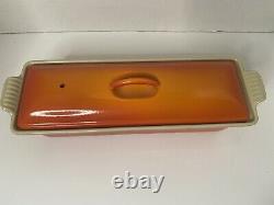 Le Creuset Orange Enamel Cast Iron 32 Pate Loaf Pan Made in France