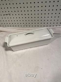 Le Creuset Pate Terrine White France Enamel Cast Iron Loaf Pan And Lid #28