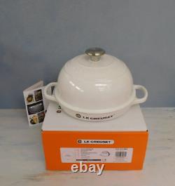Le Creuset Signature Cast Iron 1.75 Quart Bread Oven, Shiny White NEW