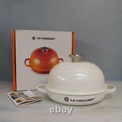 Le Creuset Signature Cast Iron 1.75 Quart Bread Oven, Shiny White NEW