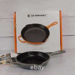 Le Creuset Signature Cast Iron 6.3 Inch Skillet, Flint Oyster Grey New