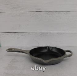 Le Creuset Signature Cast Iron 6.3 Inch Skillet, Flint Oyster Grey New