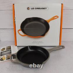 Le Creuset Signature Cast Iron 6.3 Inch Skillet, Flint Oyster Grey New