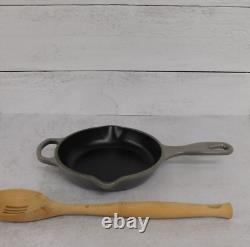 Le Creuset Signature Cast Iron 6.3 Inch Skillet, Flint Oyster Grey New