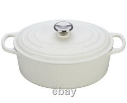 Le Creuset Signature Enameled Cast Iron Matte White Oval Dutch Oven NWOT