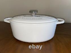 Le Creuset Signature Enameled Cast Iron Matte White Oval Dutch Oven NWOT