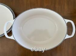 Le Creuset Signature Enameled Cast Iron Matte White Oval Dutch Oven NWOT