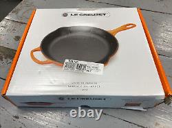 Le Creuset Signature Enameled Cast Iron Skillet 10 1/4 Shiny White NIBWD