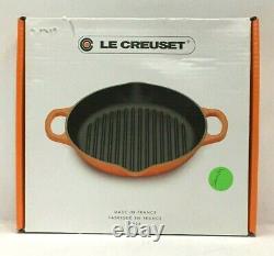 Le Creuset Signature Round Grill Pan with Enameled Cast Iron 20170, Meringue