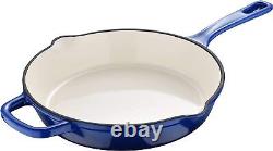 Legacy Enameled Cast Iron Collection 10 Fry Pan Helper Handle Gorgeous Blue