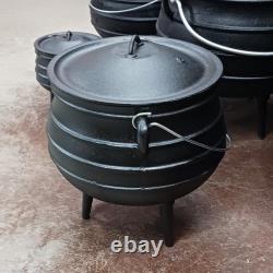 Lehman's Campfire Cooking Kettle Pot Cast Iron Potjie with 3 Legs and Lid