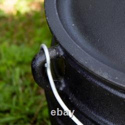 Lehman's Campfire Cooking Kettle Pot Cast Iron Potjie with 3 Legs and Lid
