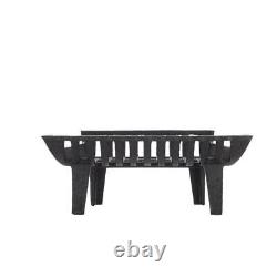 Liberty Foundry Fireplace Grate Black 17 in Heavy Duty Cast Iron with 4 in Lift