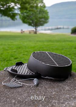 Lodge 12 Cast Iron Kickoff Grill, L12RG, round Grill