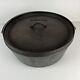 Lodge 14co 14 Inch Cast Iron Shallow Camp Dutch Oven Rare Collectible Usa 6 Cut